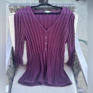 Purple long sleeve sweater